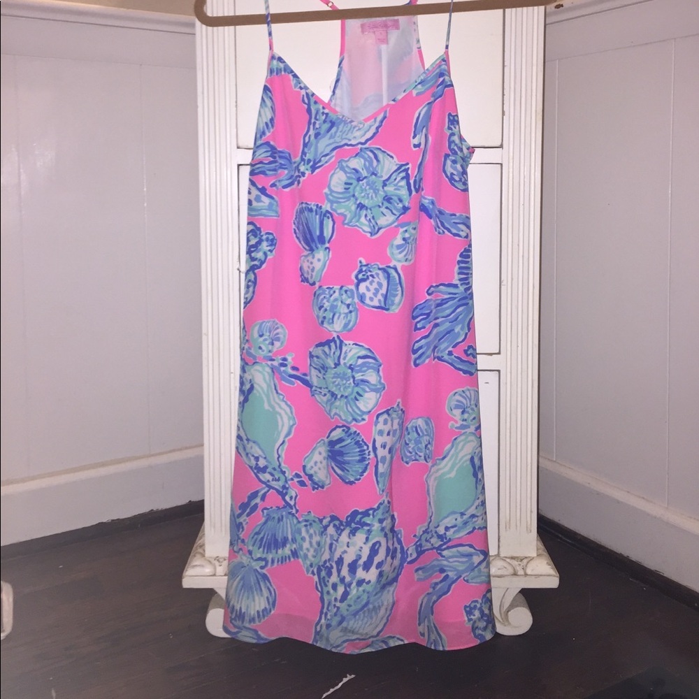Lilly Pulitzer Pink and Blue Floral Dress